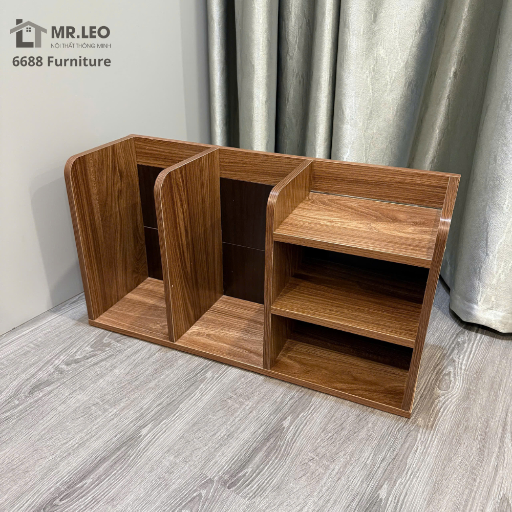 Kệ Tài Liệu 3 Ngăn Gỗ MDF – Kệ Sách Mini Để Bàn Đa Năng Văn Phòng, Học Tập 56x30x17cm