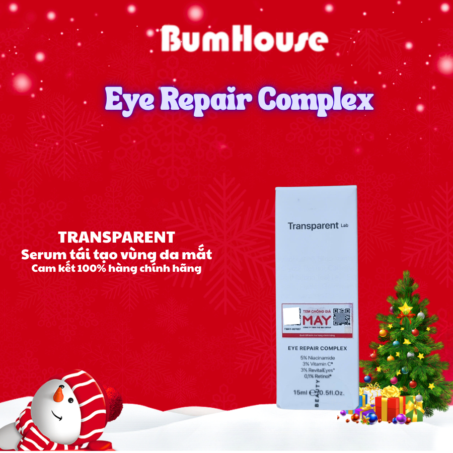 [HÀNG CTY] Huyết thanh dưỡng da mắt 5% Niacinamide Transparent Lab EYE REPAIR COMPLEX15ml Giúp Dưỡng Ẩm, Giảm Lão Hóa