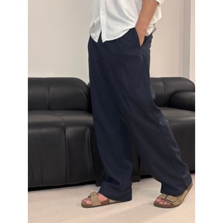 Quần Đũi Linen Dài Ống Rộng Suông cao cấp Nam thông thường Menswear Pants