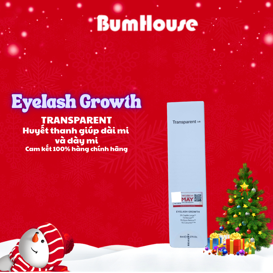 [HÀNG CTY] Huyết thanh dưỡng dày và dài mi Transparent Lab EYELASH GROWTH 8ml