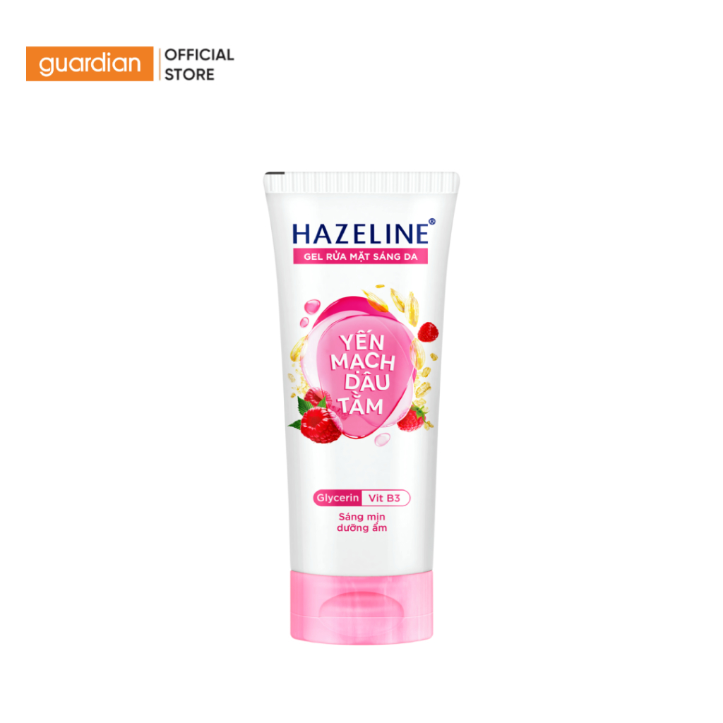 Sữa Rửa Mặt Dưỡng Ẩm Hỗ Trợ Sáng Da Hazeline Chiết Xuất Yến Mạch & Dâu Tằm 100Gr