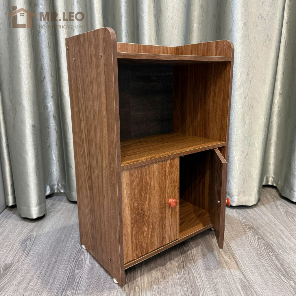 Tủ Đầu Giường Để Đồ 4 Tầng Chuẩn Gỗ MDF Nhập Khẩu - Kệ Trang Trí Đa Năng Có Cánh Mở Bền Đẹp
