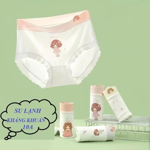 Combo 4 quần chíp bé gái, quần lót cho bé chất liệu su lụa cao cấp họa tiết công chúa