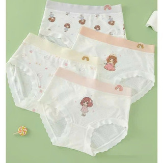 [S08 Su lụa kháng khuẩn 10A] Combo 4 quần chíp bé gái, quần lót cho bé chất liệu su lụa cao cấp họa tiết công chúa