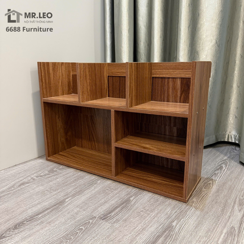 Kệ sách để bàn 3 tầng gỗ MDF – Kệ để đồ đa năng – Có vách chắn – 40x60x17cm – Tặng tua vít