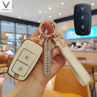 VF3 - 2 Nút)Combo Ốp bảo vệ chià khoá Vin Fastt  VF3