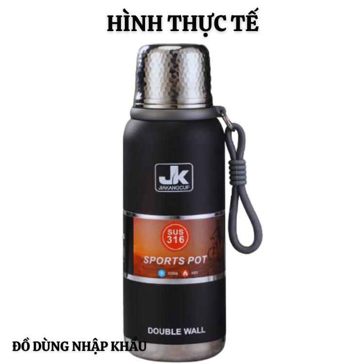 Bình siêu giữ nhệt 24h Inox 316 dung tích 1000ml nắp đậy làm cốc uống nước thông minh-Hàng nội địa trung siêu bền