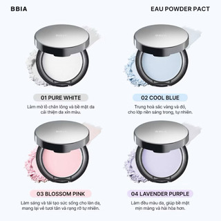 [Bbia] Phấn phủ hiệu chỉnh sắc da, làm mờ lỗ chân lông BBIA Eau Powder Pact 9g