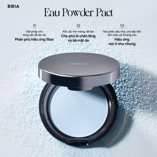 [Bbia] Phấn phủ hiệu chỉnh sắc da, làm mờ lỗ chân lông BBIA Eau Powder Pact 9g