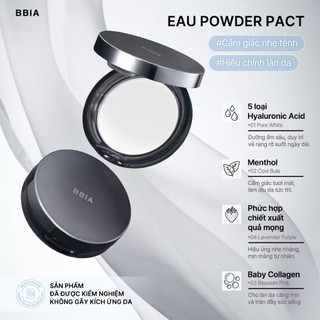 [Bbia] Phấn phủ hiệu chỉnh sắc da, làm mờ lỗ chân lông BBIA Eau Powder Pact 9g