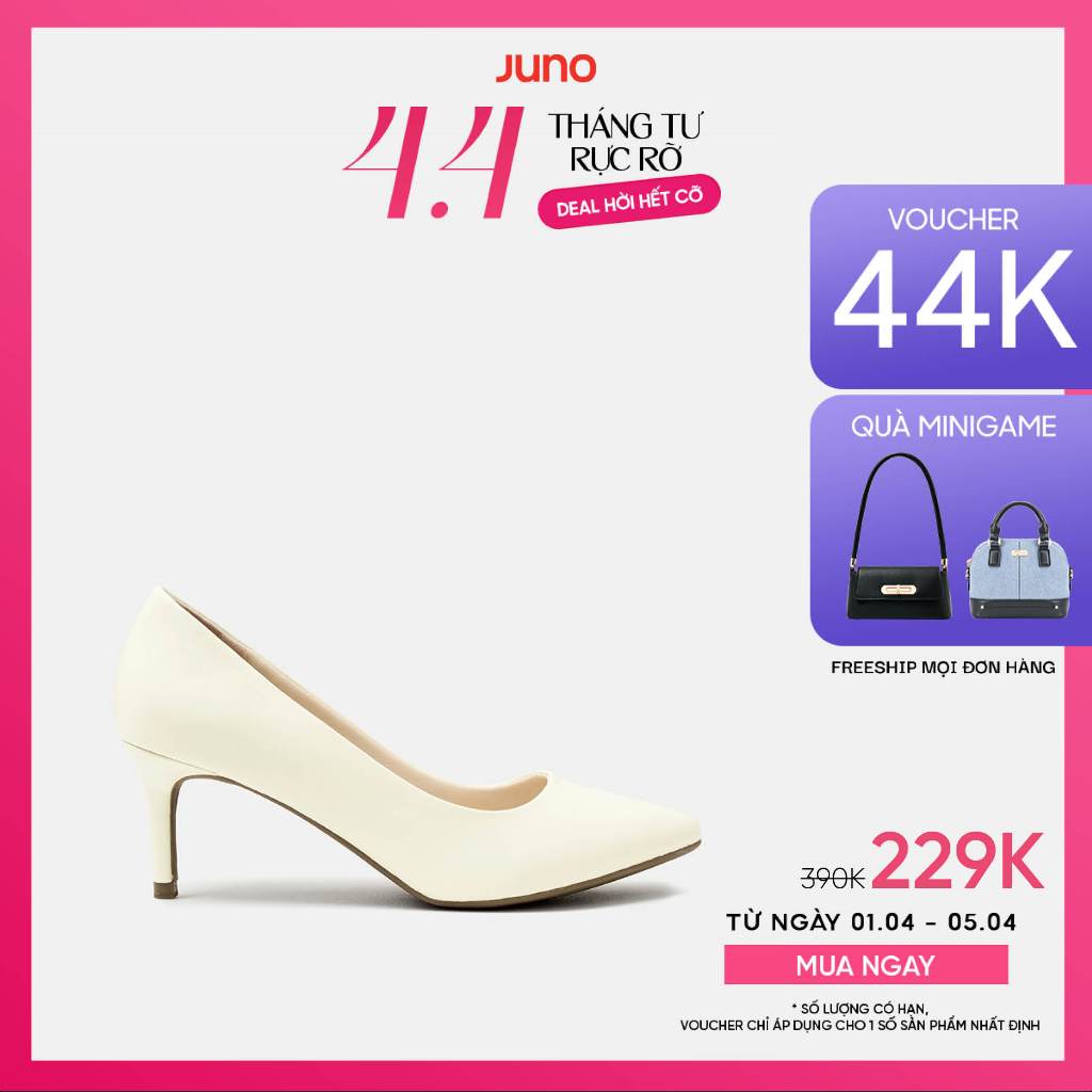 Giày Cao Gót Nữ 7cm Thời Trang JUNO Giày Cao Gót Mũi Nhọn Gót Thanh CG07080