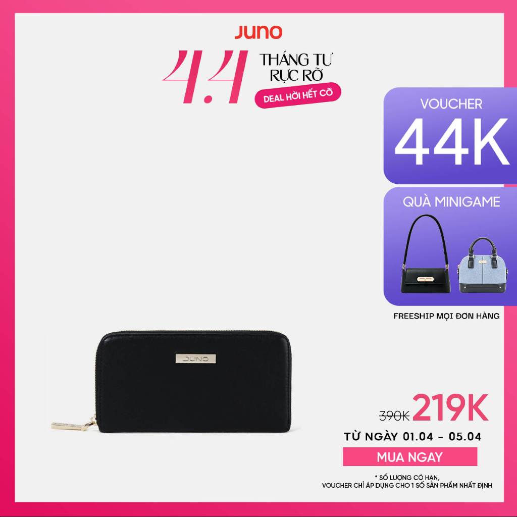 Ví Nữ Cầm Tay Thời Trang JUNO Hoạ Tiết Vân Chìm Thời Trang VI052