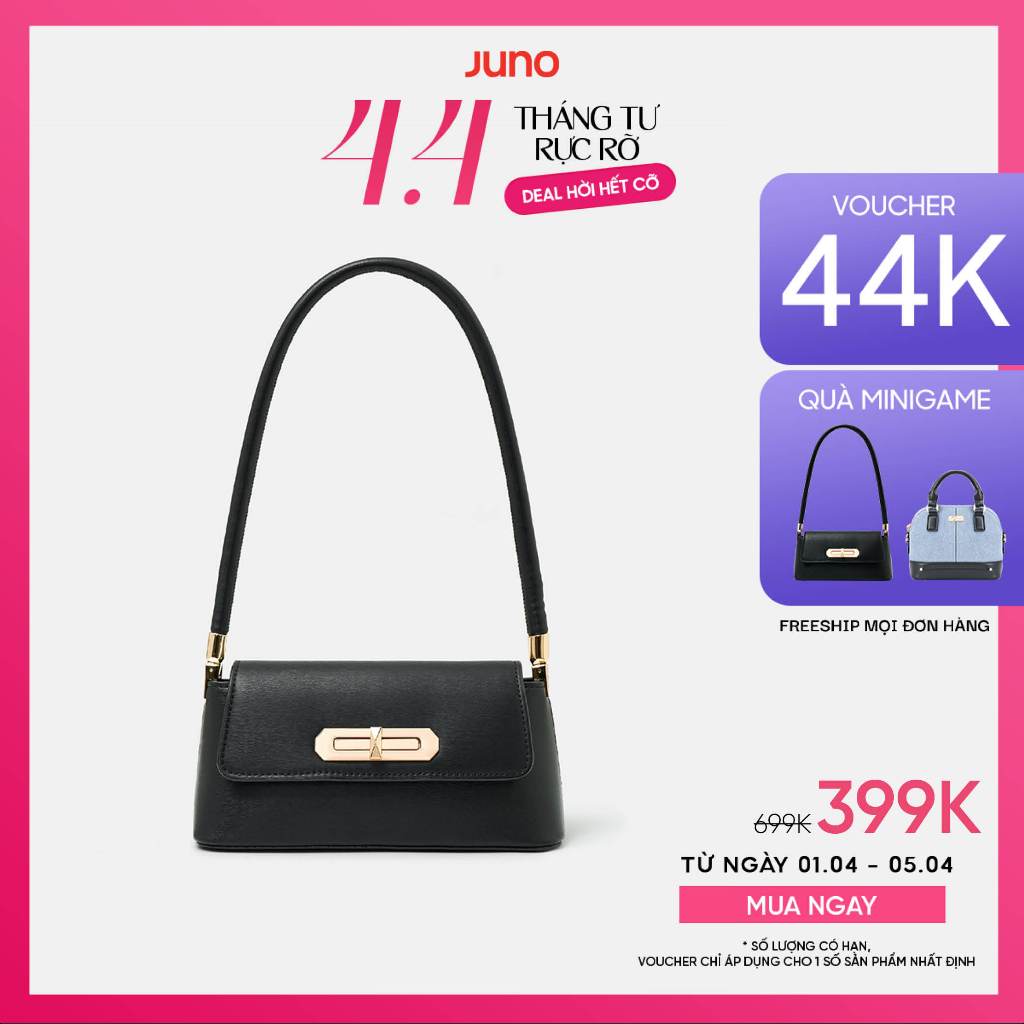 Túi Xách Nữ Thời Trang JUNO Cỡ Nhỏ Baguette Đeo Vai Khoá Xoay TXN832