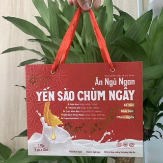 Ăn Ngủ Ngon Yến Sào Chùm Ngây, hỗ trợ giúp ăn ngon, ngủ tốt. Hộp 24 gói