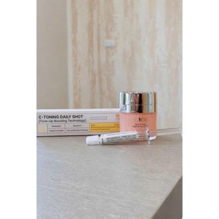 Combo kem nám Ruee + set 2 hộp (4 ống) kem dưỡng da mặt Differ&Deeper C - Toning Daily Shot 2.5ml