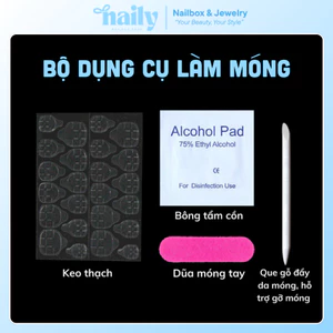Miếng 24 keo dán móng, thạch dán móng loại tốt, siêu bền, chắc, giữ lâu tới 2 tuần