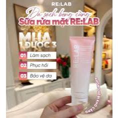 Sữa rửa mặt RE:LAB CICA BUBBLE CLEANSING FOAM giúp làm sạch bụi bẩn, cấp ẩm120ml- hạn 2028 Hàn Quốc  IS373