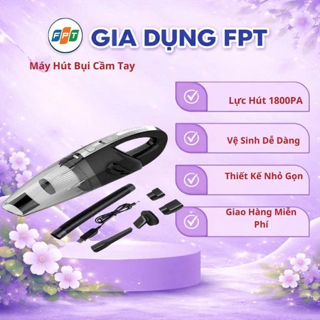 Máy Hút Bụi Cầm Tay Không Dây 5IN1, Lực Hút 18000PA Siêu Khỏe Công Suất 120W, Hút bụi cầm tay không dây khoẻ