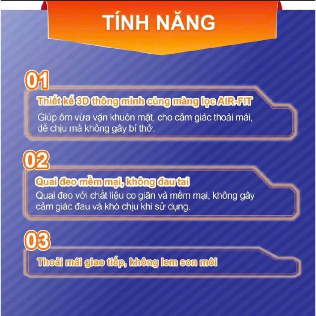 Khẩu trang Unicharm 3D Mask ngăn khói bụi Super Fit size M 5 cái
