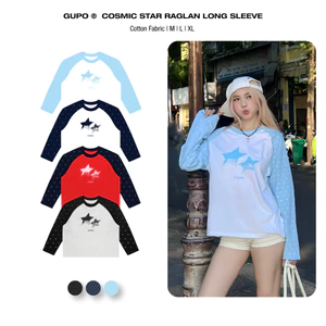 Áo Thun Tay Dài Raglan Cosmic Star GUPO Form Boxy Unisex Local Brand – ATD03