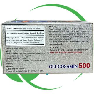Glucosamin 500 - Rostex - Mediphar USA - Vitamin Phục Hồi