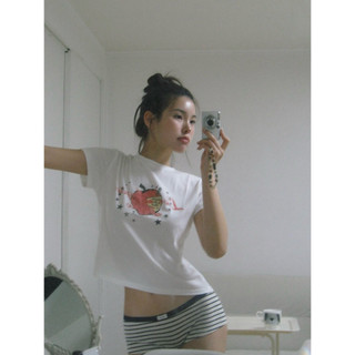 Áo Thun Mini Tee Nữ Mùa Hè ''Los Angeles'' Cotton Co Dãn 4c Mềm Mịn - Kraken Drk