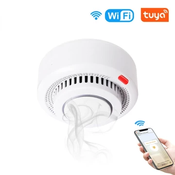 Báo động khói không dây wifi &zegbee khi phát hiện khói thiết bị sẽ báo động loa báo về điện thoại