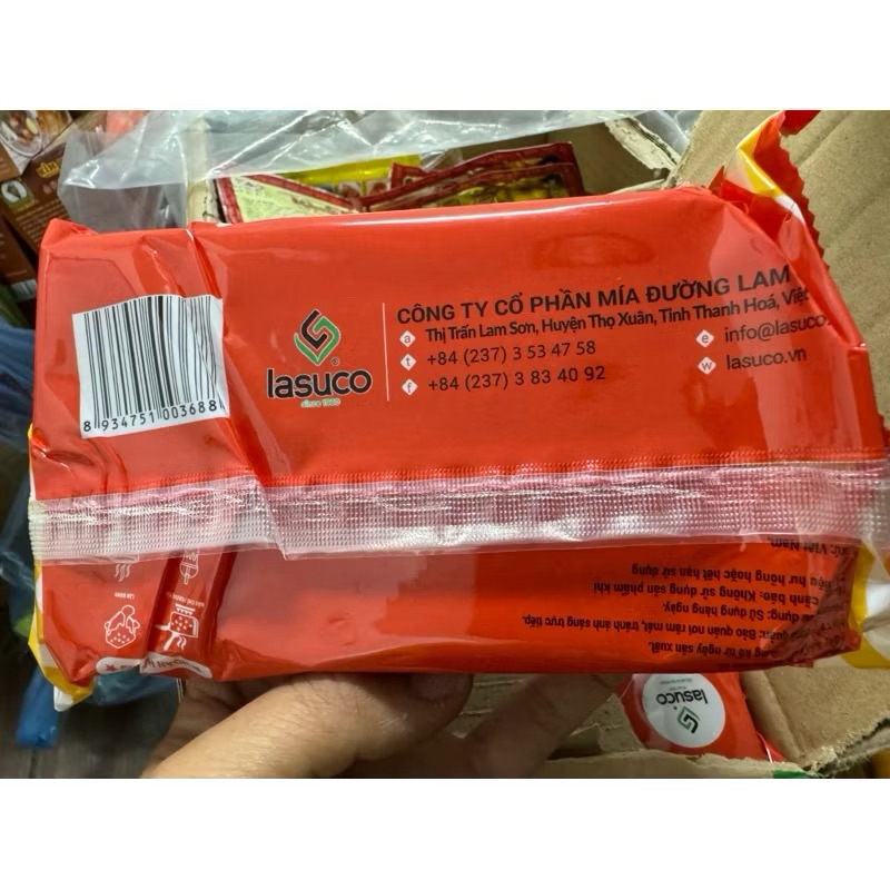 Combo 10 gói Đường nâu - đen thượng hạng Lam Sơn túi 500g (Đường thanh)