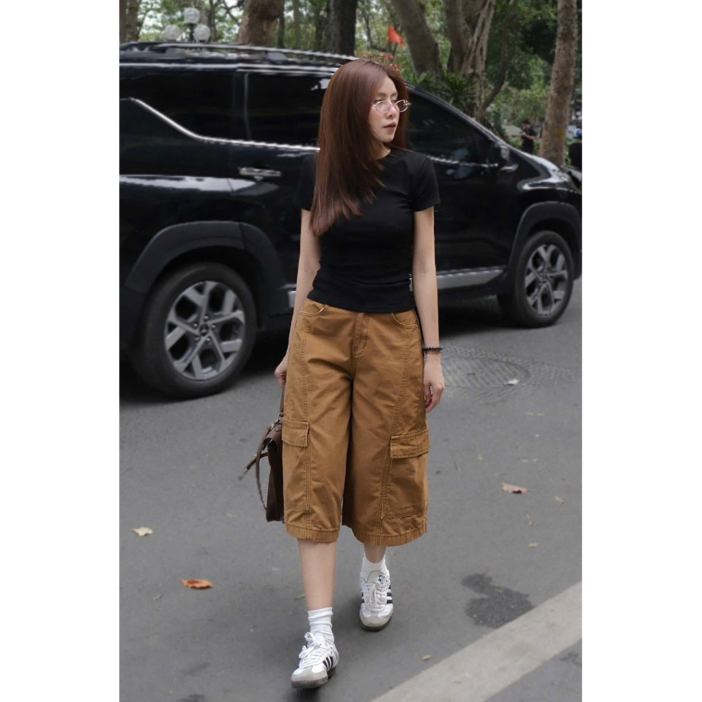 Quần jeans ngố kaki