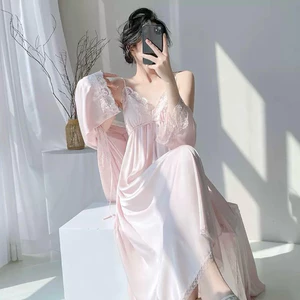 Đầm Lụa Dài Mặc Nhà Phong Cách Quyến Rũ