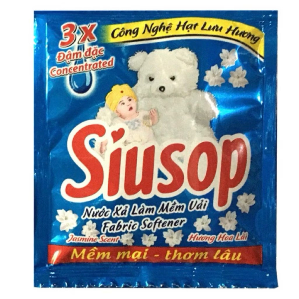 Bán 1 Thùng 40 Dây Nước Xả Vải Siusop Đậm Đặc 3X – Mềm Mại, Thơm Lâu, Giữ Màu Quần Áo Chính Hãng