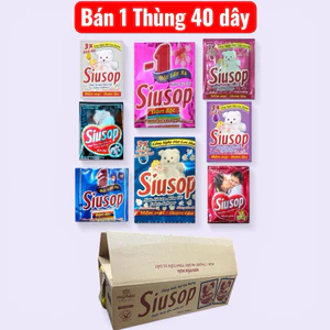 Bán 1 Thùng 40 Dây Nước Xả Vải Siusop Đậm Đặc 3X – Mềm Mại, Thơm Lâu, Giữ Màu Quần Áo Chính Hãng