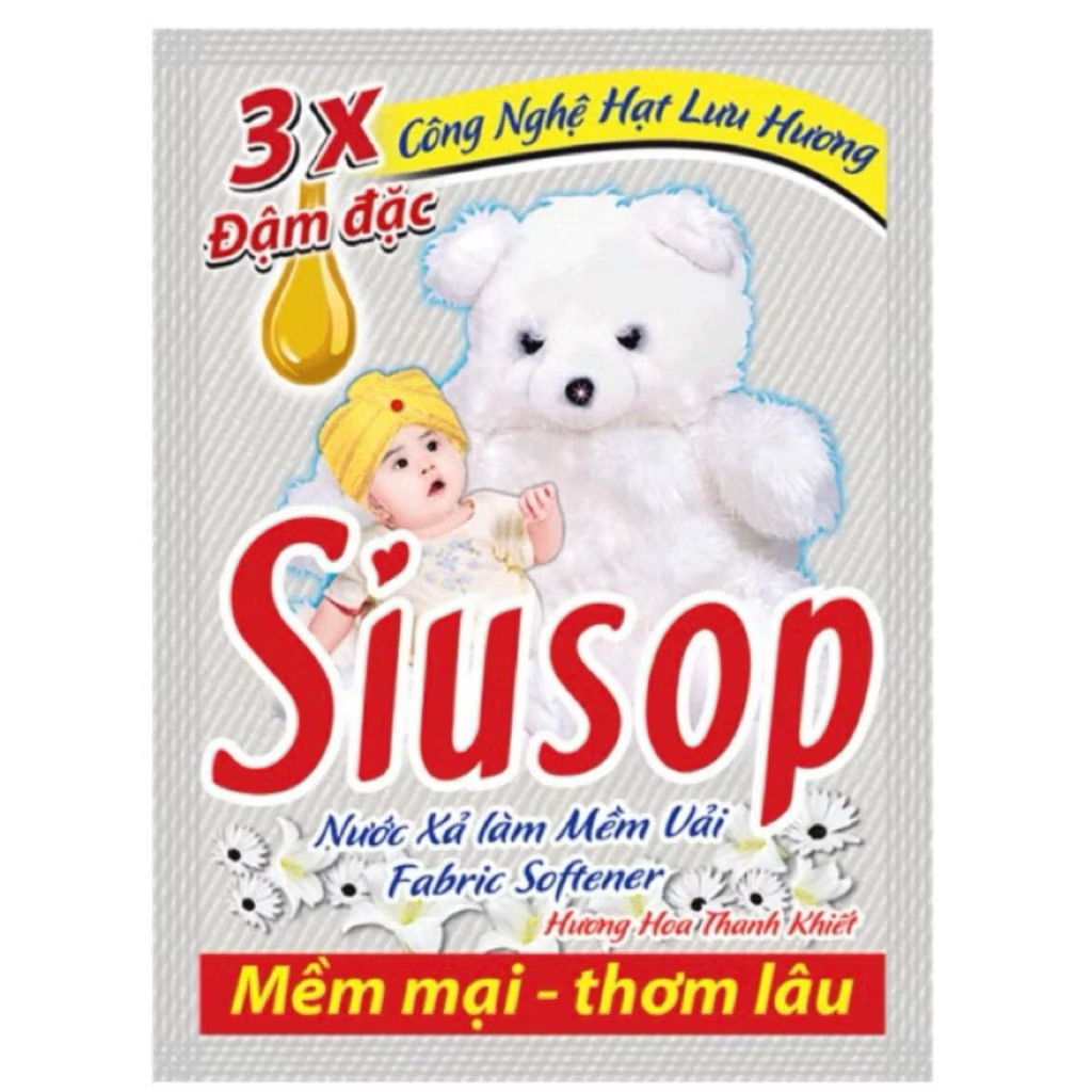 Bán 1 Thùng 40 Dây Nước Xả Vải Siusop Đậm Đặc 3X – Mềm Mại, Thơm Lâu, Giữ Màu Quần Áo Chính Hãng