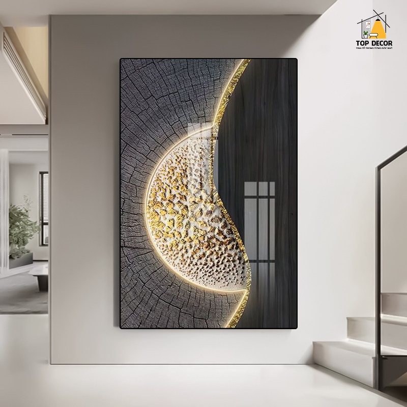 Tranh Treo Tường Trừu Tượng 5D Tráng Gương Treo Tường Phòng Khách/ Phòng Làm Việc Decor Khách Sạn - Top Decor