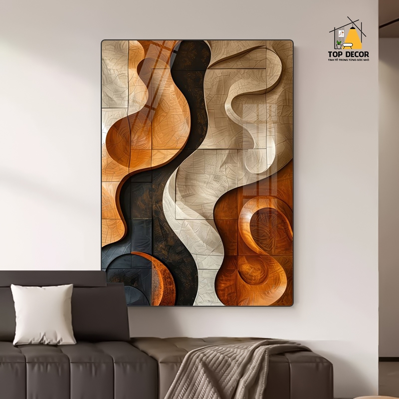 Tranh Treo Tường Trừu Tượng 5D Tráng Gương Treo Tường Phòng Khách/ Phòng Làm Việc Decor Khách Sạn - Top Decor