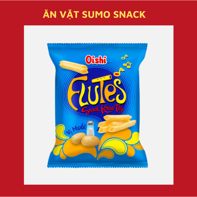 Bim Bim Snack Oishi Khoai Tây Flutes Vị Muối 62g-Ăn Vặt Sumo Snack ...
