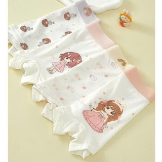 [S09 HÀNG CAO CẤP KHÁNG KHUẨN 10A] Combo 4 quần chíp đùi cho bé, quần chip cho bé gái su lụa kháng khuẩn 10A công chúa