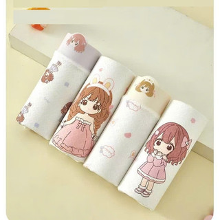 [S09 HÀNG CAO CẤP KHÁNG KHUẨN 10A] Combo 4 quần chíp đùi cho bé, quần chip cho bé gái su lụa kháng khuẩn 10A công chúa