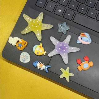 Set Charm Đại Dương Lung Linh Sao Biển, Rùa Xanh, Cua Đỏ, Dép Biển, Vỏ Sò, Bình Nước, Xương cá trang trí dép siêu cute