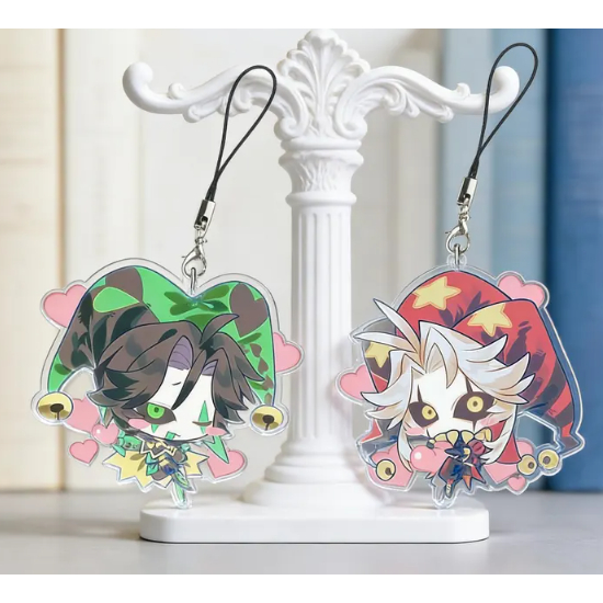 Freak Show Circus Chibi Acrylic Phone Strap | Cute Clown Bag Charm