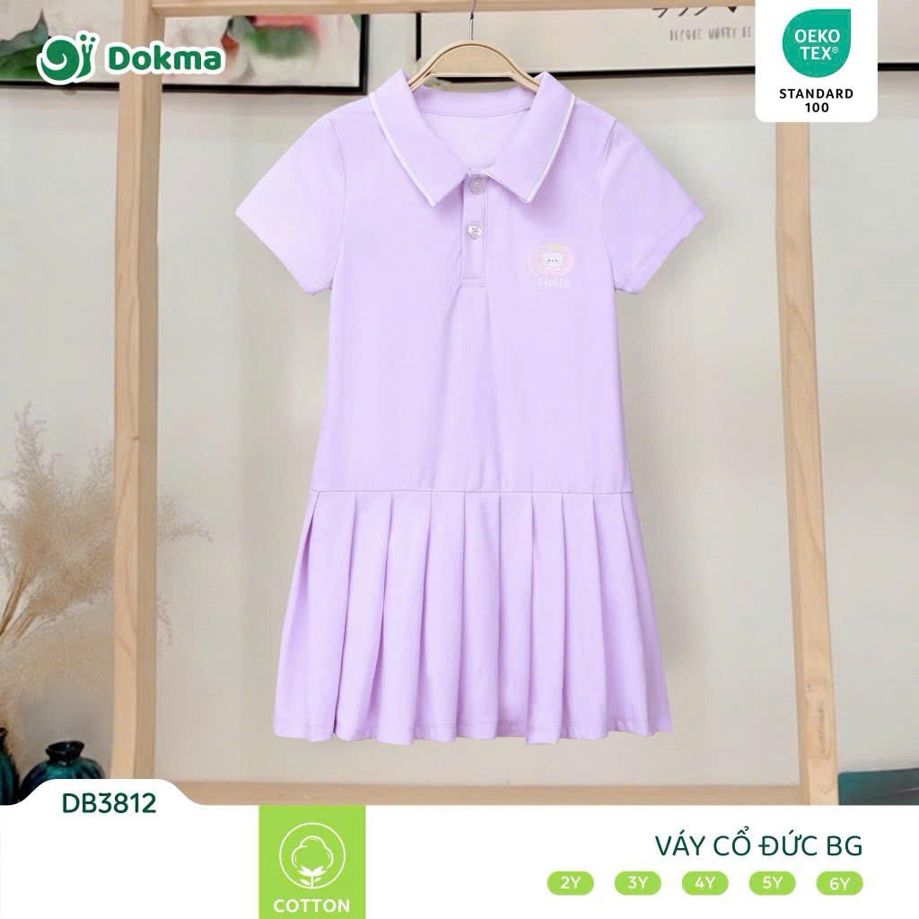 (11-22kg, 2-6Y) Váy Dokma Hoạ Tiết Xinh Xắn Bé Gái DB2816 DB3812