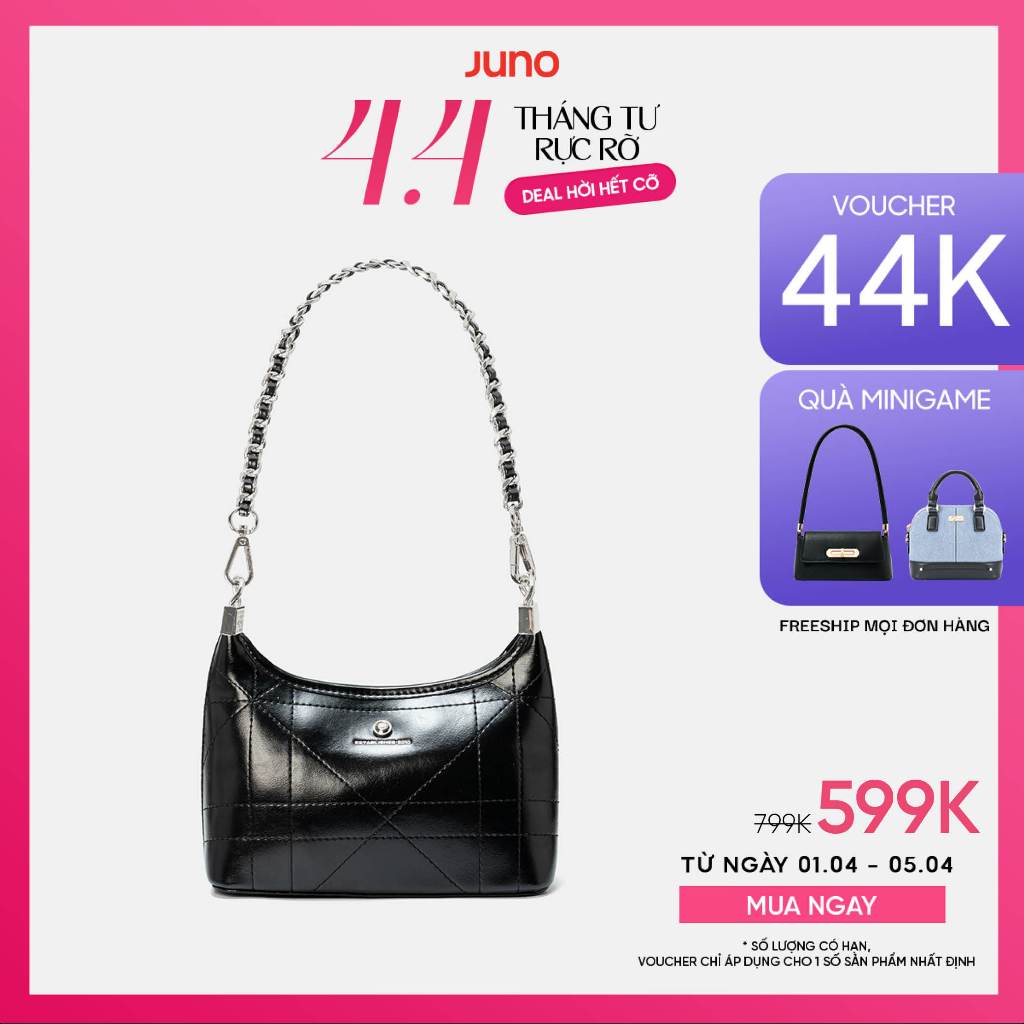 Túi Xách Nữ Thời Trang JUNO Cỡ Nhỏ Shoulder Strap Chần Chỉ Hoạ Tiết TXN924