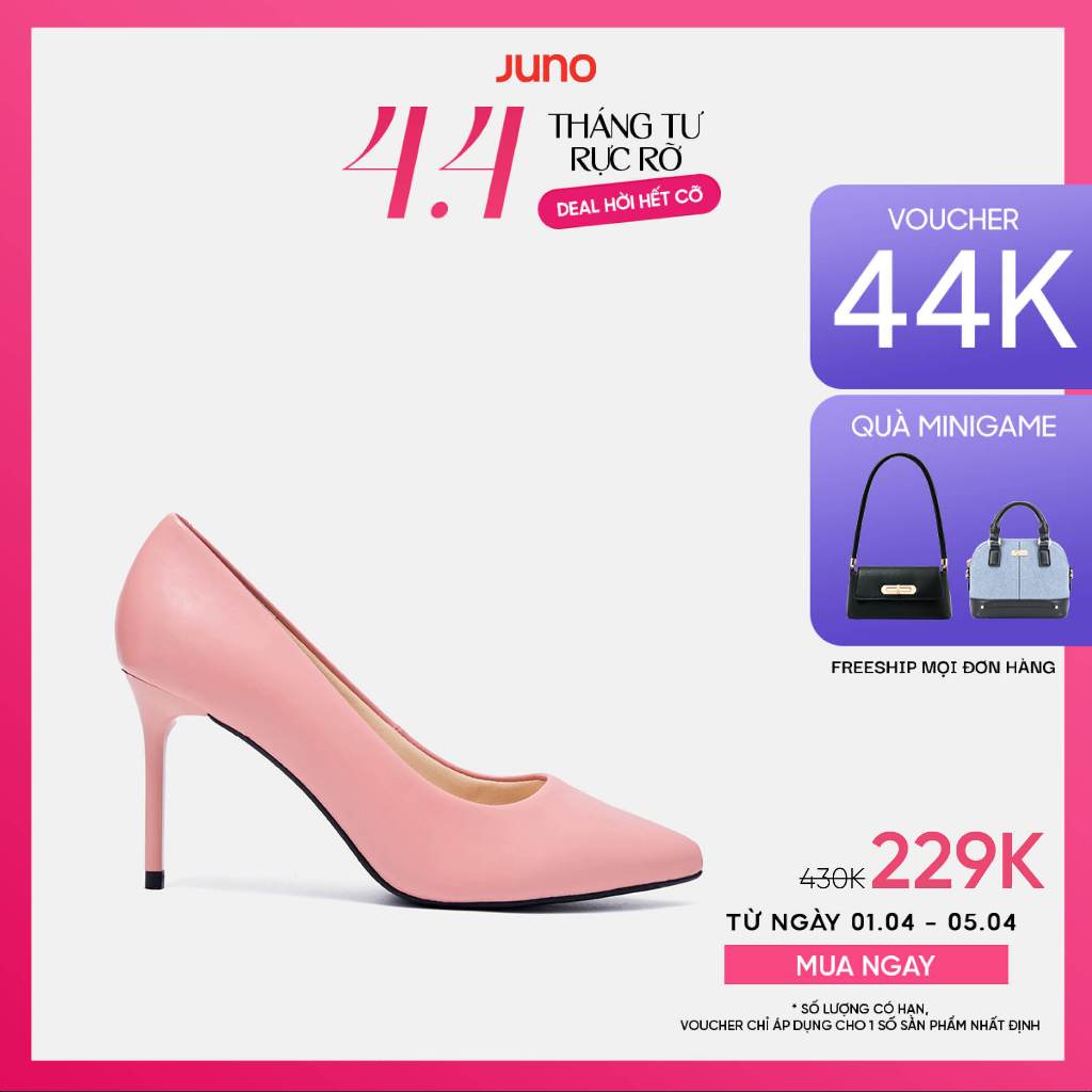 Giày Cao Gót Nữ 9cm Thời Trang JUNO Mũi Nhọn CG09104