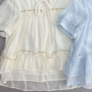 Áo Sơ Mi Kiểu Babydoll. Áo Tiểu Thư Ngắn Tay Siêu Xinh Cho Mùa Hè Nữ.02
