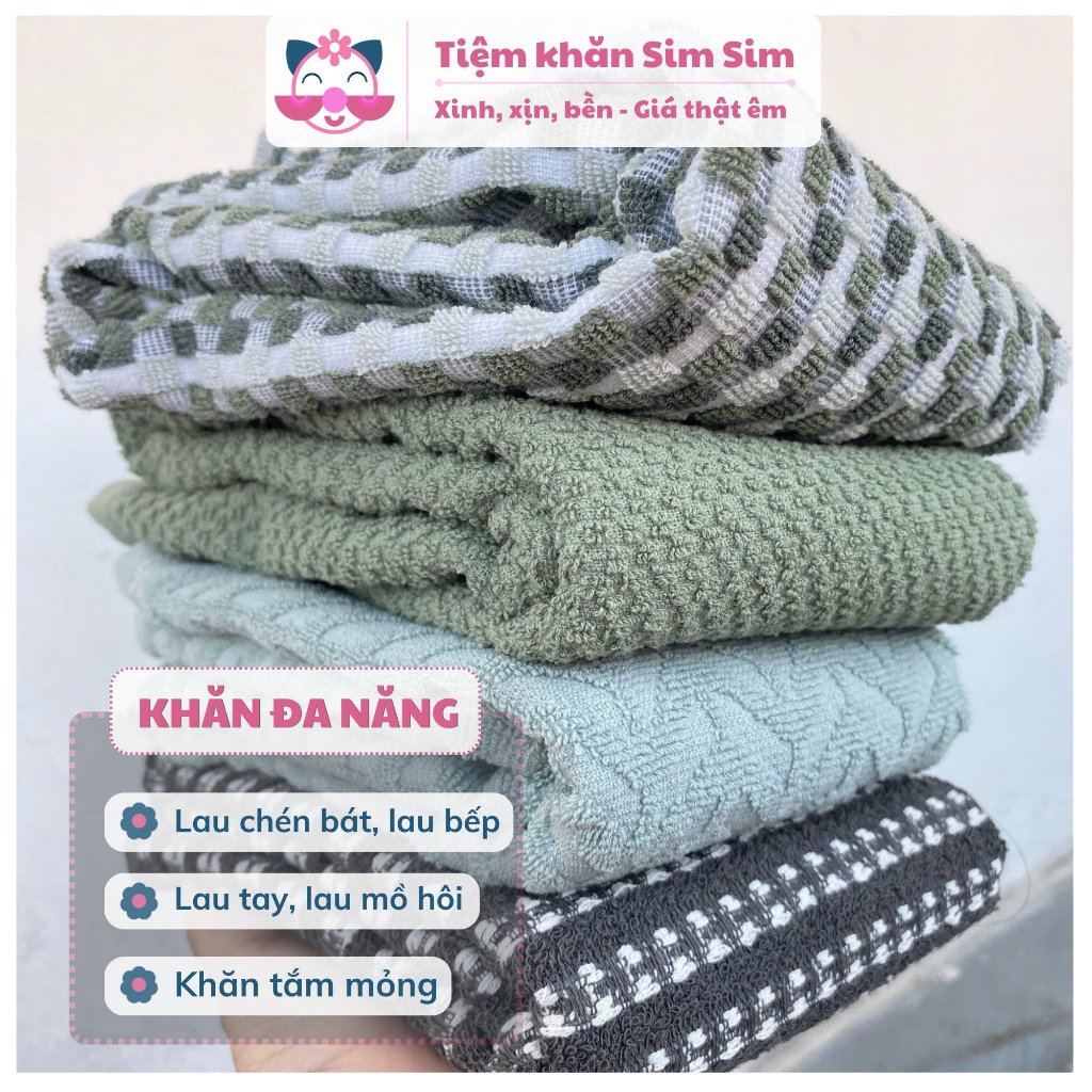 Khăn đa năng 45x71cm phong cách Bắc Âu 100% cotton – Khăn lau thấm hút tốt mỏng nhanh khô