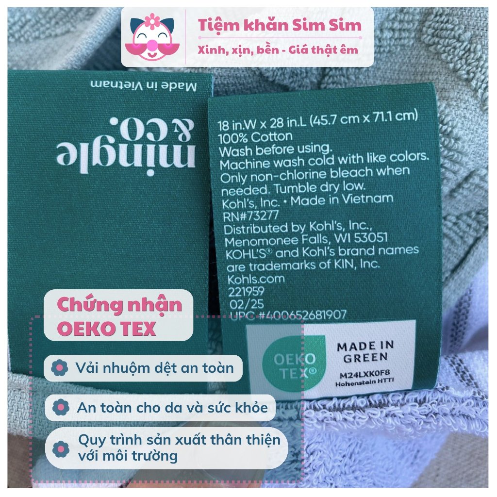 Khăn đa năng 45x71cm phong cách Bắc Âu 100% cotton – Khăn lau thấm hút tốt mỏng nhanh khô