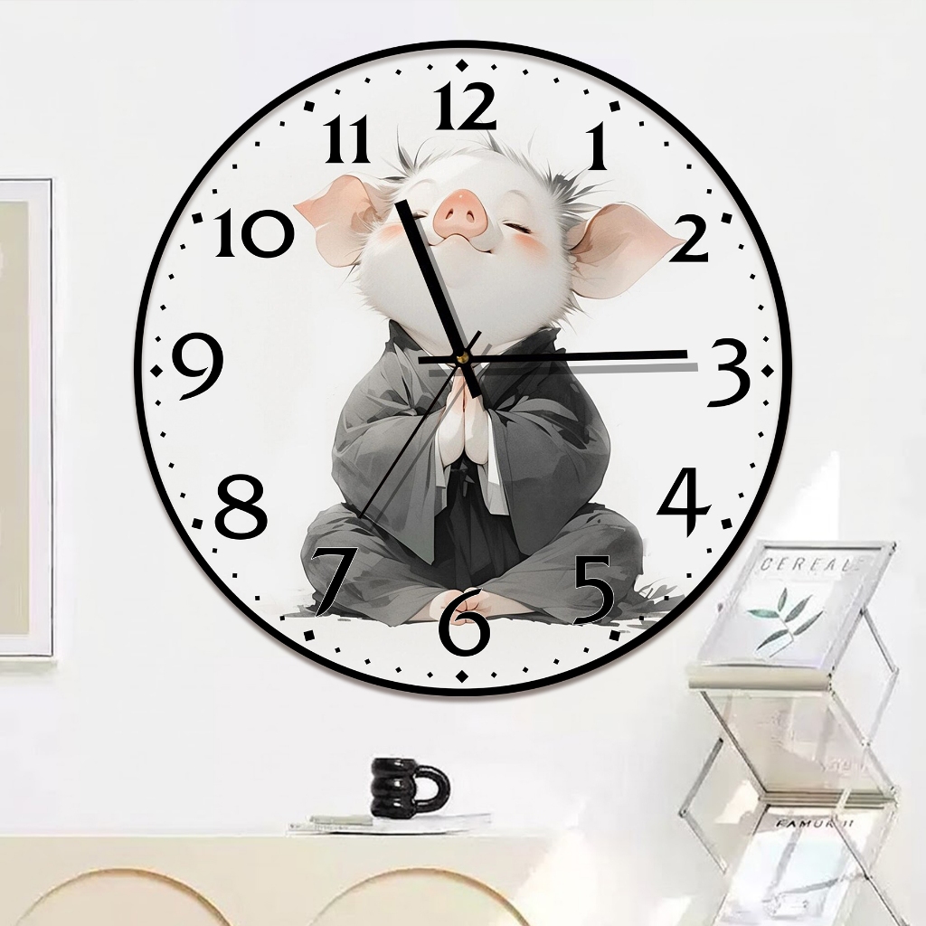 Đồng Hồ Treo Tường "12 CON GIÁP" Tráng Gương 5D Cao Cấp, Đồng Hồ Treo Tường Kim Trôi Hiện Đại - Trang Trí Nhà Cửa