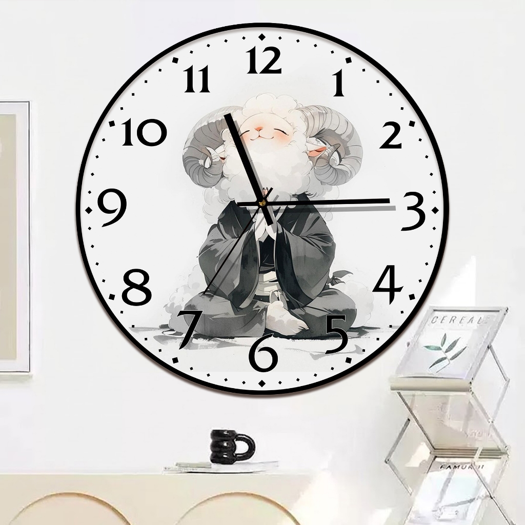 Đồng Hồ Treo Tường "12 CON GIÁP" Tráng Gương 5D Cao Cấp, Đồng Hồ Treo Tường Kim Trôi Hiện Đại - Trang Trí Nhà Cửa