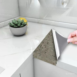Loại Dày Cuộn 5M Decal Tráng Nhôm Vân Đá Dán Bếp, Dán Tường Đa Năng Chống Nước Và Chịu Nhiệt Tốt Không Độc Hại Mã TD01