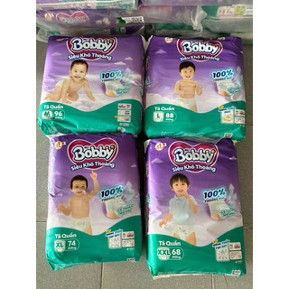 [COMBO 2 GÓI TẶNG 1B KHĂN ƯỚT HOẶC 1BĂNG QUẦN 2M] Tã quần Bobby Ultra đủ size M96, L88, XL74, XXL68 - Lê Minh Hương Shop